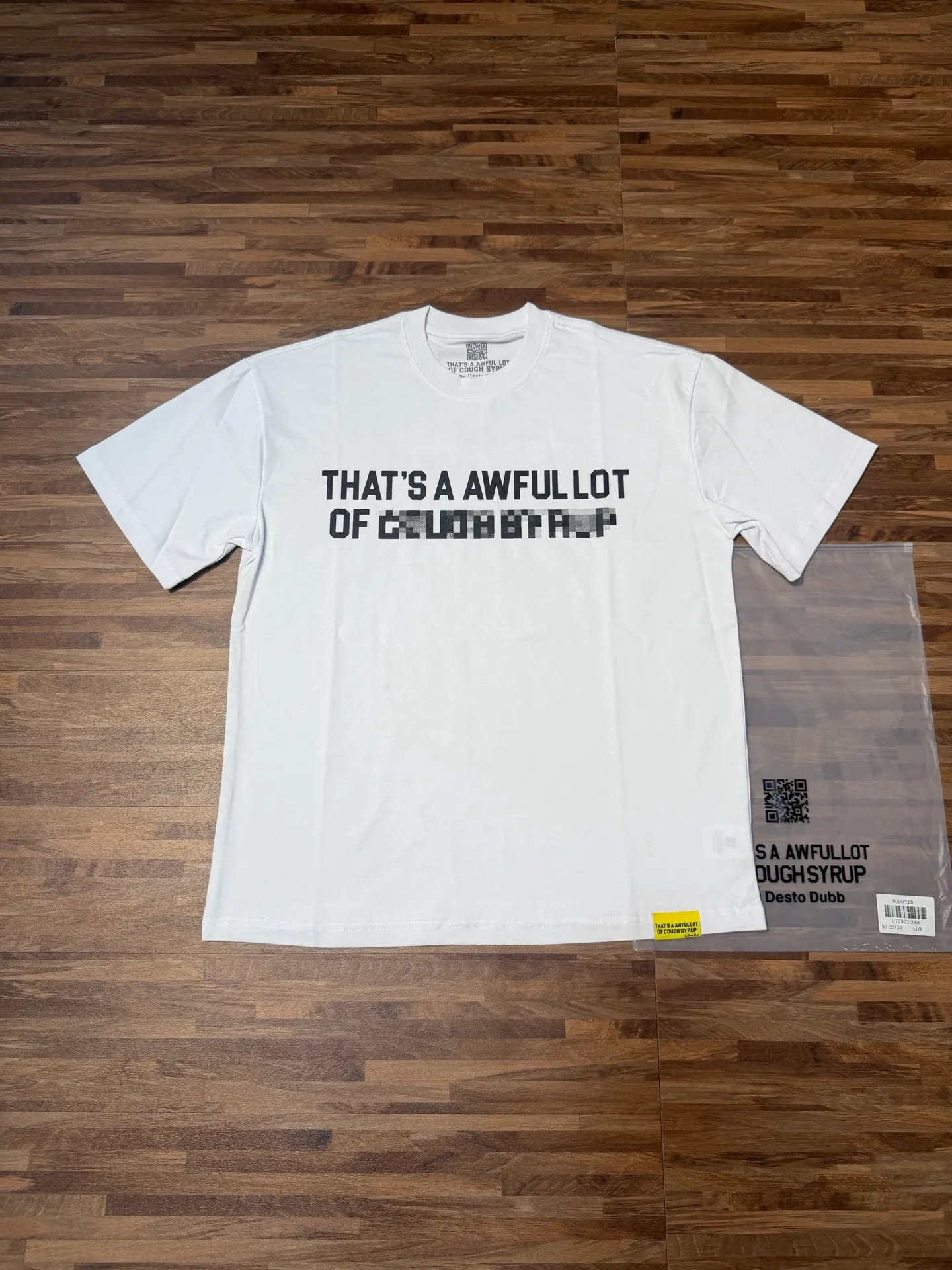2243# Black/ ｜ THAT'S A AWFUL LOT OF COUGH SYRUP In Stock T （fabric):32 Sizes（size）：S-M L X L （colour）： Black）